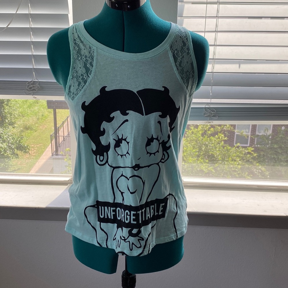 Mint betty boop top